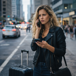 voyageur en détresse passe un appel